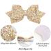 12 Large Glitter Hair Bows - 5 Inch Gold Sequins Clips for Girls, Teens, Women - Buy Online on GoSupps.com