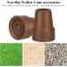 Crutch Tips Heavy Duty Replacement Rubber for Canes & Walkers - Non-Slip All Terrain Caps - Universal Fit - 4 PCS (Brown) - Buy Online on GoSupps.com