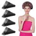 4 Pieces Triangle Hair Net for Rollers Black Hairnets for Women Mesh Plopping Cap for Drying Curly Hair Mesh Crochet Hair Net Sleep Net Triangular Hair Setting Net for Sleeping 35 x 35 x 57 Inches