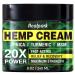 Natural Hemp Cream 8 fl oz - Maximum Strength - Arnica MSM Turmeric Emu Oil Menthol Aloe - Muscle Joint Nack Shoulder Back Low Back Knee Foot
