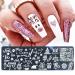 Niceneeded 9Pcs Christmas Nail Art Stamping Kit - 6 Nail Plates 1 Stamp 1 Scraper & Storage Bag | Festive Nail Stamps & Image Templates for Holiday Manicure - Buy Online on GoSupps.com
