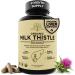 Garden of Herbz USDA Organic Milk Thistle Supplement 80% Silymarin 250 mg with Beet Root & Artichoke Leaf Extract Herbal Formula for Liver and Digestive Support 120 Capsules