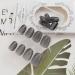 Cat Eye Press on Nails - Short Oval Gray Acrylic with Silver Glitter | 24 Pcs Daily Wear - Buy Online on GoSupps.com