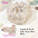 REECHO Platinum Blonde Messy Bun Hair Piece - Synthetic Tousled Updo Elastic Hair Bun for Women - Buy Online on GoSupps.com