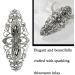 Vintage Hair Clips Flower Hair Barrette Antique Style Hair Clips for Women Jewellery Elegant Rhinestone Silver Hair Clip Crystal Hair Accessory for Women Girls Wedding Birthday Prom Gift - Buy Online on GoSupps.com