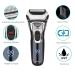 Buy IPX7 Waterproof Electric Razor for Men - AWECOT Rechargeable Foil Shaver with 3D Floating Blades LED Display Wet & Dry Use - Perfect for Beard Shaving - Buy Online on GoSupps.com