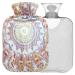 NAANLE hot water bottle with the mandala marble paisley transparent hot water bottle 2l large hot hot water bottle for menstrual cramps pain relief handfoot heat and cold therapy