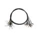 Facikono Fishing Leaders Wire 125LB Heavy Duty Saltwater Fishing Wire with Swivels and Snaps, 19.68in Black