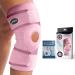 Doctor Developed Premium Copper Lined Knee Support Brace and Doctor Written Handbook - Guaranteed Relief & Support for Knee Injuries and Other Knee Conditions Pink