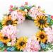 Lotus Hills Spring Wreaths for Front Door Sunflower Wreath - Buy Online on GoSupps.com