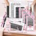72 Pcs Cluster Lashes DIY Eyelash Extensions - Attraction D-14mm - Easy to Apply Individual Lashes for Home Use - Buy Online on GoSupps.com