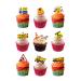 25 Stand Up Construction Builder Worker Themed Edible Wafer Paper Cake Toppers Decorations