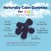 Dr. Klein's Naturally Calm Gummies For Kids. Grape Flavour. Relieves Restlessness & Nervousness. Includes Chamomile Extract and Large Leaf Linden Extract Plus Vitamins & Minerals to Support Stress Relief . Sugar Free. 30 Chewable Gummies. - Buy Online on GoSupps.com