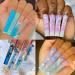 XXL Extra Long Coffin Nail Tips - 600pc Clear Half Cover Fake Nails for Salon, 10 Sizes - Buy Online on GoSupps.com