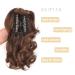 Shop Gairyan 30cm Long Curly Ponytail Extensions - Dark Brown & Dark Auburn Claw Clip Synthetic Hair for Women - Buy Online on GoSupps.com