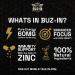BUZ-IN | 60MG Caffeine Energy | 20 Pouches | 100% Natural Energy l Ideal for Athletes Fitness Enthusiasts Gamers Festival Lovers Travelers - The Perfect Coffee Substitute (Pineapple Ice) - Buy Online on GoSupps.com