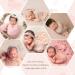 Newborn Photography Props Wrap Set with Pearl Decor - Snow Powder/Beige | Handmade Knit Blanket Swaddle for Baby Photo Shoots - Buy Online on GoSupps.com