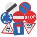 Edible Wafer Road Traffic Signs Pre-Cut Cupcake Toppers - 24pc