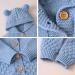 Baby Knitted Hooded Romper Bodysuit | Long Sleeve Onesie Jumpsuit 12-18 Months Light Blue-Hairball - Buy Online on GoSupps.com