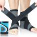 Beister 1 Pair Ankle Brace Compression Support Sleeve for Women and Men Elastic Sprain Plantar Fasciitis Foot Socks for Injury Recovery Joint Pain Achilles Tendon Heel Spurs XL (Pack of 2) Gray & Black