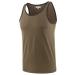 Vetemin Mens Premium Basic Solid Vintage Athletic Active Sports Jersey Tank Top Casual Shirts Army/H.charcoal Medium