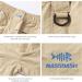 BASSDASH Men's 6 Fishing Shorts UPF 50+ Water Resistant | Quick Dry Cargo Shorts - Khaki, Large - Buy Online on GoSupps.com