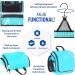 Premium Travel Hanging Toiletry Bag for Men and Women with Expandable Compartments for Cosmetics  Makeup Brushes  Jewelry  Shaving Tools  Detachable TSA Friendly Clear Pouch Tiffany Blue - Buy Online on GoSupps.com