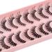 3D false eyelashes natural eyelashes pure handmade natural look fluffy artificial eyelashes multipack strip lashes 10 pairs (Hy25)