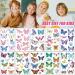 100Pcs Butterfly Temporary Tattoos for Kids & Women - Colorful Butterflies, Waterproof Art Stickers for Face, Body & Arm - Birthday Party Favors & Makeup Supplies - Buy Online on GoSupps.com