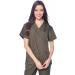 Dagacci Scrubs Top for Women and Men - X-Small Olive | Medical Uniform Shirt - Buy Online on GoSupps.com