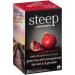 steep by Bigelow Organic Green Tea with Pomegranate Tea Bags 20 Count Box (Pack of 6) Caffeinated Green Tea 120 Tea Bags Total