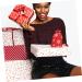 SEWOART 10pcs Snowflake Burlap Bag Party Supply Holiday Pouch Christmas Bag Drawstring Storage Bags 14X10X0.3CM Red - Buy Online on GoSupps.com