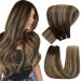 Hetto brown extensions tresse real hair remying extensions real hair brown tress real hair extensions balayage chocolate brown to caramel blond #4/27/4 100g 55cm 3-2 #4/27/4 ombre dark brown