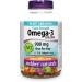 Webber Naturals Glucosamine Chondroitin Triple Strength 90 Tablets & Omega-3 900 mg Triple Strength 120 Clear Enteric No Fishy Aftertaste Softgels Supports Cardiovascular Health and Brain Function - Buy Online on GoSupps.com