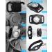 Deerlet Adjustable Airtag Dog Collar - Waterproof Reflective Nylon with Integrated GPS Bracket for Dogs & Cats - Black (Size S: 25-38cm) - Buy Online on GoSupps.com