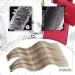 Moresoo 16 Inch Tape in Human Hair Extensions Light Brown with Platinum Blonde Highlight - 20 Pieces/50g #P9A/60 - Buy Online on GoSupps.com