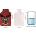 Durable 2L Hot Water Bottle with Reindeer Knitted Cover | Safe & Cozy Christmas Gift | 33x20cm - Buy Online on GoSupps.com