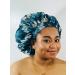 TREJAZ Gray Satin Silk Bonnet for Women with Long Curly Hair - Large Size - Buy Online on GoSupps.com