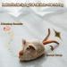 Vealind Rechargeable Cat Toy - Lifelike Mouse with Wagging Tail & Squeak Electronic Mice for Indoor Cats | USB Touch Activated Kitten Toy (Black/Brown) - Buy Online on GoSupps.com