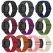Enkic 10 Pack Elastic Nylon Bands Compatible with Fitbit Versa 3 Bands/Fitbit Sense Bands for Women Men, Soft Adjustable Stretchy Woven Straps Replacement Sport Loop Wristband Black+Gray+Indigo+Purple+Wine Red+Army Green+O…