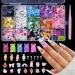 Multi 3D Mix Assorted Color Nail Charms Acrylic Flower Butterfly Bowknots Lollipop Candy Bear Cute Hollow Pearls Nail Charms Jewelry for Nail Art DIY Accessories