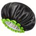 Mikimini Black Shower Hoods for Kids - 2 Pack Double-Layer Waterproof Bathing Hair Caps - Soft Comfortable PEVA Cute Stretchy Design (Black & Green) - Buy Online on GoSupps.com