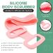 Silicone Body Scrubber & Exfoliating Facial Brush Set - Double Sided Quick Dry Antimicrobial - Perfect for Showering - Pink - Buy Online on GoSupps.com
