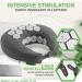 Backlaxx Acupressure Neck Horns - Flip Function & Buckwheat Filling | Headache Relief Pillow in Slate Gray | Ideal for Travel & Neck Tension - Buy Online on GoSupps.com