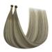 Buy Youngsee Genius Weft Ombre Real Hair Tresses 60cm - Light Ash Brown Blonde Weave Extensions - 25g #7/7/Icy - Buy Online on GoSupps.com