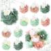 50 Set Bath Sponge Shower Bulk Baby Shower Thank You Gift Cards Bath Shower Net Sponge Pouf Body Scrubber Puff Mesh Pouf Bath Scrunchies Body Wash Puff Exfoliating Balls for Women Guest
