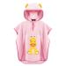 Laynenburg Premium bathing poncho children with hood - 100% cotton - Oeko Tex - Baby young girls towel poncho terryon 1-3 years of pink - giraffe
