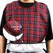 AIEX Waterproof Adult Bibs - Floral Print, Red Checkered - Washable & Reusable - Buy Online on GoSupps.com