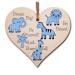 The Plum Penguin Handmade Wooden Hanging Heart Plaque Gift Be Brave Dream Big Be Yourself And Stand Tall new baby present new parents blue safari animals nursery wall decoration