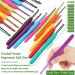 Coopay 58 Piece Crochet Kit for Beginners - Yarn and Knitting Accessories Set with Soft Grip Hooks, Lace Needles, Yarn Balls, Cable Needles & More in White - Cactus Theme - Buy Online on GoSupps.com